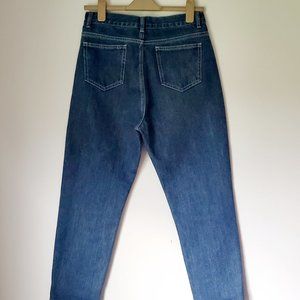 ASM ANNA Stonewashed Blue Jeans High Rise Tapered Leg Everyday Casual Comfort